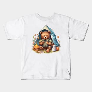 Camping Bear #5 Kids T-Shirt